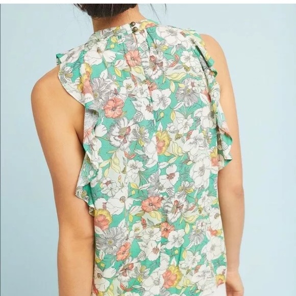 Maeve Gramercy Floral Flutter Sleeve Top - Picture 2 of 9